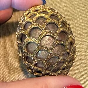 Vintage Mosell Faberge-Inspired Egg • Signed • Mid‑Century